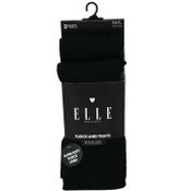 Wholesale - 2pk LADIES BLK FLEECE FOOTLESS TIGHTS C/P 60, UPC: 194382076675